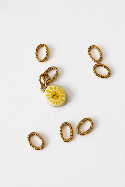 Yellow Bandana & Charm Collar